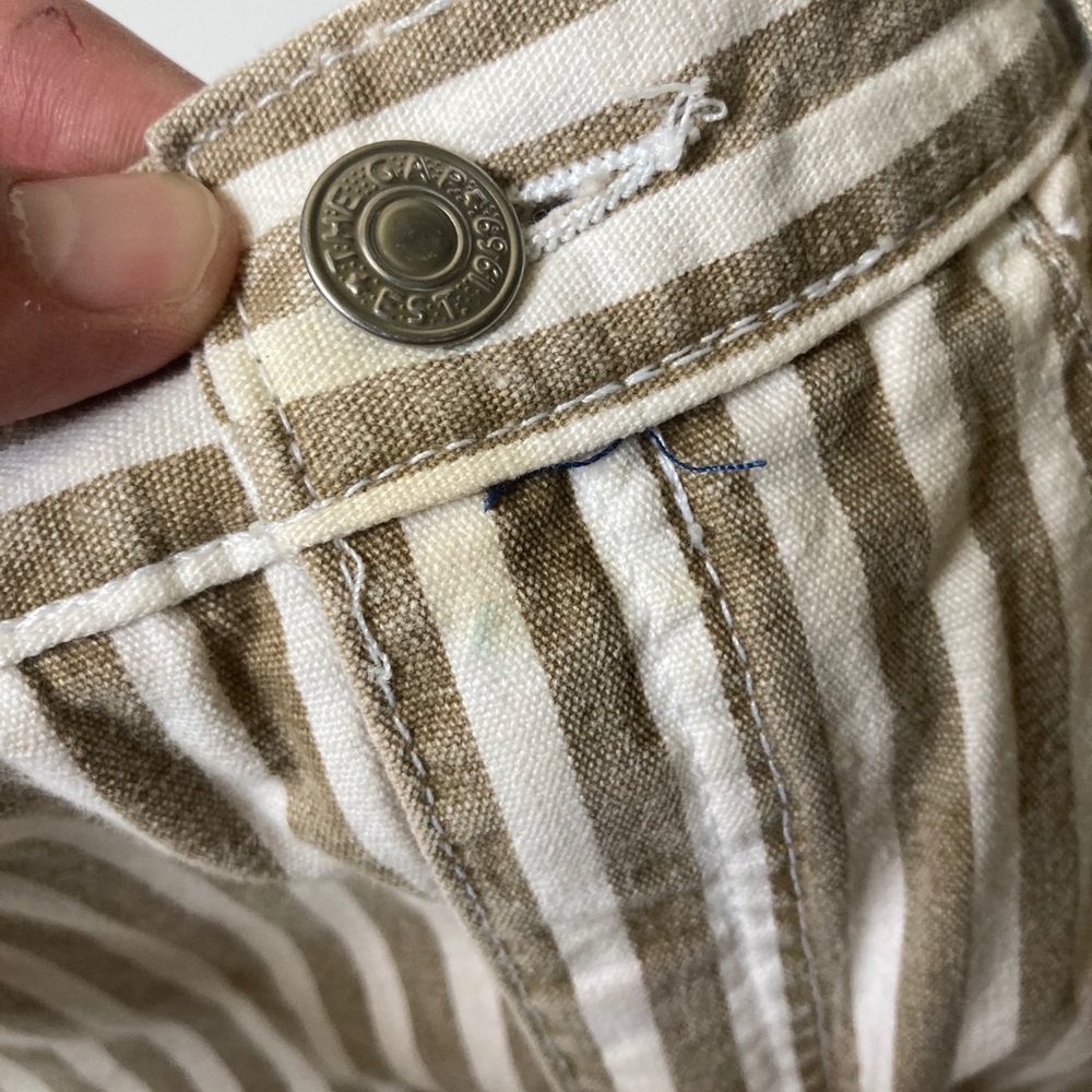 Vintage GAP striped skirt size 10 women’s cream - Picture 4 of 6